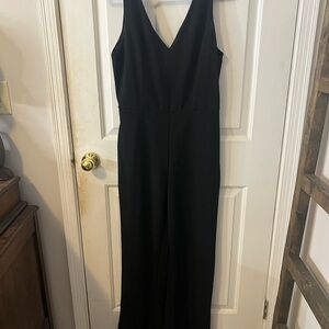 Classic Black V-Neck Jumpsuit